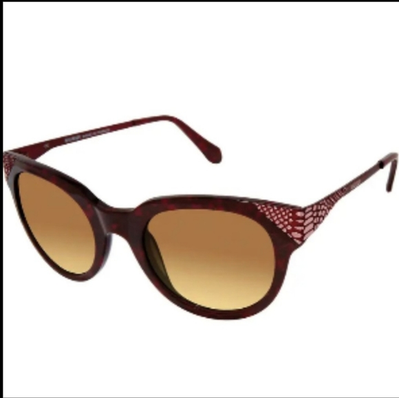 BALMAIN NWT Cat Eye Burgundy Sunglasses - Picture 2 of 6